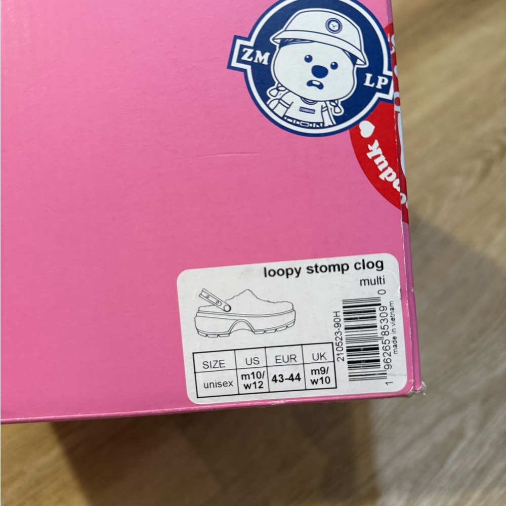 NWT Crocs x Zanmang Loopy Stomp Clog Pink Unisex Platform M10 W12 - Picture 7 of 7